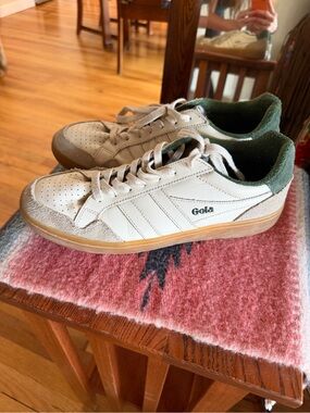 Gola eagle 86 white and green sneakers